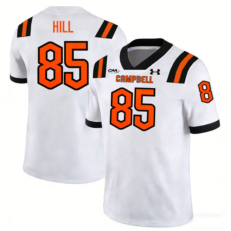 Campbell Fighting Camels #85 Julian Hill College Football Jerseys,Uniforms-White